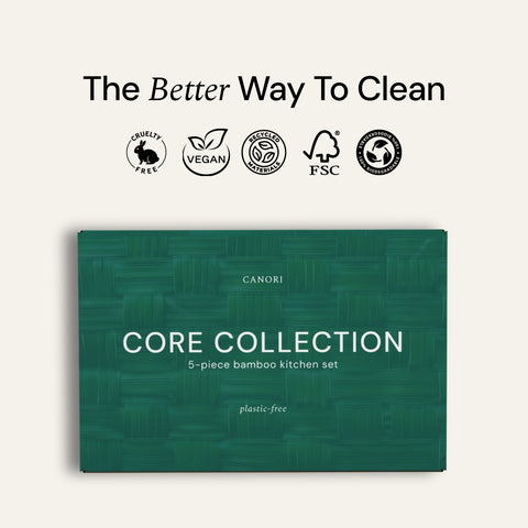 5-Piece Bamboo Kitchen Brush Set | Core Collection