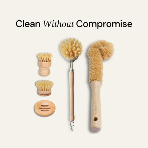 5-Piece Bamboo Kitchen Brush Set | Core Collection